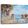 Printerland Quadro MARE Moderno 50x70 cm Effetto Dipinto Quadri moderni Soggiorno Stampa su tela Canvas Decorazione Murale muro Arredo Camera da letto Cucina (50x70 cm, 5)