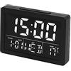 Lancoon Sveglia Digitale, Schermo Lcd Ora Data Settimana Temperatura Display 12/24H Funzione Snooze Luminosità Regolabile 8 Suonerie Per Casa Ufficio (Bianco)
