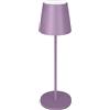 MAJESTIC AGATA - Lampada da tavolo LED senza fili ricaricabile, Lunga durata, Dimmer Touch, Luce Calda-Naturale-Fredda, per interni ed esterni IP54, H37cm, LILLA PASTELLO