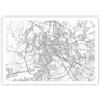 ARTTOR Poster da Parete 100x70 cm Senza Cornice Bianco e Nero Mappa del Mondo 4682 | Città Mappa Roma Stampa da Parete Poster Decorativo Decorazione da Parete Arte Poster Moderno Poster Decorativo ARTTOR