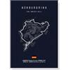 YONGKUIQMK Circuito di Formula 1 Imola Monaco, dipinto su tela, F1 Art, poster e stampe nordiche, quadri da parete, decorazioni for la casa(9460-08,20x30cm No Frame)