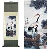 FOVNOT Asiatico Decorazione Parete，Pittura Cinese Quadro Verticale Arazzo da Parete，Bellissimo Seta Pergamene Quadri Verticali Lunghi Usato per Decorazioni Parete Camera da Letto