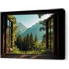 Panorama Poster Moderno di Design per Decorazioni Casa - Finestra Bosco 70x50 cm - Stampe di Design da Parete per Soggiorno - Camera da Letto e Cucina - Idea Regalo Originale