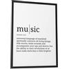 Papierschmiede® Definizione Music, A3 Poster per salotto, camera da letto, cucina, soggiorno, Stampe da parete regalo Decorazione da parete frase inglese, senza cornice