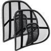 VIRSUS 2 Supporti Lombari Schienale ergonomico Cuscino Pad Supporto con Fascette Regolabili per Sedile dell'auto e Poltrona da Ufficio Colore Nero Basta dolori alla Schiena Traspirante ergonomico