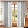 YSTELLAA Tende Per Interni In Voile 2 Pannelli, 140x280cm, Tende Pizzo Macrame Eleganti, Curtains Con Occhielli Bianche Per Soggiorno E Camera Da Letto Moderne Luminoso, Grigio Chiaro
