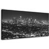 GP TONER Quadro su tela Los Angeles in bianco e nero 80X40 cm