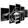 islandburner Quadro su tela Auto sportiva classica in bianco e nero illuminazione Immagini da parete poster