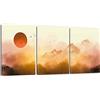 Artscope Stampe e Quadri su Tela 3 pz. Alba/Nebbia/Foresta Immagine Fotografia Murale Tela Wall Art Bel Regalo per Home Decor Ristorante Cucina Regalo di Anniversario Compleanno 30x40CM