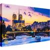 Wallazz Quadri Moderni Soggiorno Parigi, Tour Eiffel, Arco di Trionfo - 100% Made in Italy - Stampa HD su Tela Canvas - Quadro Camera da Letto - Qualità Artigianale - 60x120cm