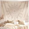 Generic Arazzo floreale con mandala da appendere alla parete, grazioso arazzo da parete in stile bohémien, per camera da letto, decorazione per soggiorno e ragazze