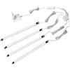 Cefrank Barre LED Sottili Sottopensile 4 Pezzi 6000K Bianco Freddo | Profilo ultra slim, luce chiara uniforme senza sfarfallio, montaggio a nastro o viti, per vetrine e armadietti