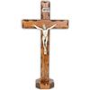 La Balestra Crocifisso da Tavola - Artigianale Made in Italy Cristo e INRI Placcati Argento 999 - Crocifissi da Tavola in Legno, Cura e Precisione dei dettagli di Gesù Crocifisso - 18.7X9.50 cm