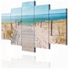 decomonkey Quadri Moderni Soggiorno Spiaggia Mare Paesaggio, 200x100 cm | Tela strutturata su telaio in legno, decorazione da parete, natura, Quadro Stampa su Tela
