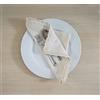 FINGERCRAFT Tovaglioli di stoffa in tessuto di lino di cotone,12 pezzi, 30,5x30,5cm, bianco, qualità premium, angoli smussati per l'uso quotidiano. I tovaglioli sono prelavati in pizzo avorio 12x12