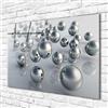 AREDE Quadro da parete stampato su plexiglass 60 x 40 cm - Sfere d'argento - Stampa artistica di alta qualità su vetro acrilico - Decorazione murale per soggiorno, camera da letto, ufficio