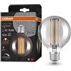OSRAM Lamps Lampada LED Vintage 1906 Vetro Fumé, 11W, 500Lm, Forma Globo con Diametro 80 mm e Attacco E27, Luce Bianca Calda, Filamento Lineare, di Mmerabile, Durata Fino a 15.000 Ore