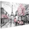 AREDE Quadrо su Tela - Stampa d'Arte Moderna | Illustrazione di Parigi | 60 x 40 cm| Decorazione Parete per Soggiorno, Camera, Ufficio, Cucina | Idea Regalo Originale | Pronto da Appendere