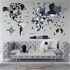 WoodLeo Mappamondo in legno (in italiano) - Decorazione murale in 3D - Dimensioni della mappa (M, L, XL) Idea regalo per ogni occasione - Arte da parete per la casa
