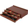 VISWIN per Artisti a 3 Cassetti con Divisori Rimovibili, Organizzatore Portatile in Legno di Faggio per Materiale Artistico