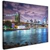 MuchoWow© Quadri Grandi Dimensioni Quadretti Da Parete Quadro Moderno | 70x50 cm - Camera Da Letto Stampa Foto Su Tela Soggiorno Con CorniceNew York - Skyline - Città - Colori