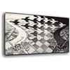 Printerland Quadro moderno ESCHER giorno notte RIPRODUZIONE STAMPA SU TELA Quadri Moderni Moderno Astratto Arte Cucina Soggiorno Camera da letto printerland.it (100x50 cm)