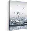 MuchoWow© Stampa Su Tela Decorazioni Pareti Canvas Grandi Dimensioni Quadri | 80x120 cm - Con Cornice Moderni Quadro Soggiorno Foto Astratti CameraAstratto - Moderno - Acqua - Cuore
