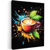 MuchoWow© Quadri Moderni Camera Da Letto Foto Quadro Con Cornice | 60x80 cm - Decorazioni Parete Soggiorno Stampa Su Tela Moderna Casa Salotto Poster Caffè - Graffiti - Bevanda - Astratto
