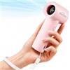WHATOOK Mini ventilatore portatile, Ventilatore Turbo Portatile, Personale Ricaricabile USB ventilatore a batteria, Piccolo Ventilatore Tascabile a Batteria con 5 velocità (Pink -1)