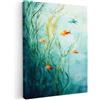 MuchoWow© Stampa Su Tela Decorazioni Pareti Canvas Grandi Dimensioni Quadri | 30x40 cm - Con Cornice Moderni Quadro Soggiorno Foto Camera Da Letto Muro Piante Acquatiche - Pesci - Colorato - Acqua