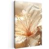 MuchoWow© Stampa Su Tela Decorazioni Pareti Canvas Grandi Dimensioni Quadri | 60x90 cm - Con Cornice Moderni Quadro Soggiorno Foto Camera Da Letto Muro Fiore - Bianco - Glitter - Oro - Moderno
