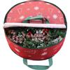 YiYa Borsa Portaoggetti Corona Natalizie Contenitore per Ghirlande di Natale Impermeabile Borsa per Ghirlande Natalizie per Ghirlande Oggetti di Natale（Rosso）