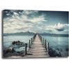 Printerland Quadro Moderno MARE Pontile Legno Quadri moderni soggiorno da Parete XXL grande Stampa su tela Canvas Decorazione Murale muro Arredo Camera da letto Cucina Hotel B&B (6, 50x70 cm)