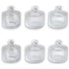 KORAT Set 6 Barattoli in Vetro con Coperchio Contenitori Decorativi da 90 ML, 6x7 cm Barattoli Porta Confetti, Bomboniera Matrimonio, Battesimo Festa Caramelle Design Elegante con Pomello a Diamante