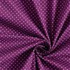 Generico Tessuto Cotone 100% a Pois- 100 cm x 148 cm Stoffa per Cucito, Tessuti al metro, Stoffa cotone al metro, Cotoni per cucire (18 colori disponibili) (Purple)