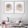 Bullidea Psicologo Poster Consulente di Terapia Office Wall Art Stampe digitali Tela Pittura Psicoterapeuta Arredamento per Ufficio No Frame 50x70cmX2