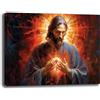 Printerland Quadro Moderno Cuore di Gesù Gesu Quadri moderni di tela canvas da Parete XXL grande Capezzale Stampa su tela Camera da letto Decorazione Muro Soggiorno Arredo Cucina (30x40 cm, 4)
