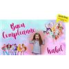 Vestin BANNER STRISCIONE COMPLEANNO CON FOTO, NOME PERSONALIZZATO - winx - BANNER PVC ANCHE DA ESTERNO GARANZIA 5 ANNI (100x50 cm)