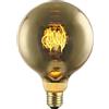 Suprema, Lampadina LED Decorativa Mini Globo, Effetto Spirale, Vintage, Attacco E27, 220-240V, 1800K, 4W, Dimensioni 125x176 mm, Dimmerabile (Oro)