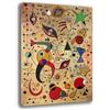 Printerland Quadro moderno stile MIRO Joan Mirò marrone RIPRODUZIONE STAMPA SU TELA Quadri Moderni soggiorno Astratto Arte Cucina Sala Pranzo Ufficio Camera da letto (30x40 cm, 9)
