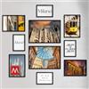 Giallobus - Set 10 poster da parete - Raccolta città Milano - Carta Patinata - | 2 x A3 42x30cm | 4 x A4 30x21cm | 4 x A5 21x15cm | - SENZA CORNICI - Stampe moderne soggiorno