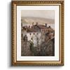 HUARCEY Immagini su Tela con Cornice Dorata, Quadri Vintage, Decorazione Classica per Soggiorno, Camera da Letto, Bagno, Cucina, Decorazione Estetica per Stanza in Stile Rustico, Pittura
