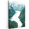 MuchoWow© Stampa Foto Quadro Moderno Quadri Moderni Soggiorno Con Cornice | 80x120 cm - Stampe Da Parete Camera Da Letto Matrimoniale Decorazione Canvas Natura - Verde - Fiume - Montagne