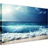 Wallazz Quadri Moderni Soggiorno Mare, Tramonto, Spiaggia, Thailandia - 100% Made in Italy - Stampa HD su Tela Canvas - Quadro Camera da Letto - Qualità Artigianale - 50x100cm