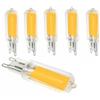 wenwendianzi Lampadina LED G9 Super Luminosa 7W 9W 12W15W AC/DC 12V 220V Lampada in Vetro Luce a Potenza costante Illuminazione a LED G9 COB Illuminazione Domestica(Warm White,G9 220V 15W_1 PCS)