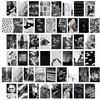 CY2SIDE 50pcs immagini estetiche in bianco e nero per collage da parete, stampe collage chic, decorazione della stanza, stampe d'arte da parete vintage per camera, esposizione di foto del dormitorio