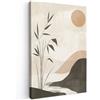 MuchoWow© Quadro Su Tela Grandi Dimensioni Quadri Moderni Soggiorno Stampa | 40x60 cm - Di Foto Decorazione Camera Letto Da Parete Con Cornice Dipinti Japandi - Paesaggio - Beige