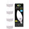CLAR - Lampadine E14 Led Candela 6W, Lampadine Led Effetto Fiamma, Candele Bianca, Lampadine a LED E14-Equivalent 40W-50W, Lampade a LED E14 Luce Naturale (Pack 20)