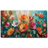 Giallobus - Quadro - 44 - Sinfonia di fiori - Tela Canvas Telaio Standard - 140x80 - Pronto da appendere - Quadri moderni per la casa