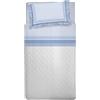 PENSIERI DELICATI Completo Letto Singolo, Flanella 100% Cotone Caldo e Morbido, Completo Lenzuola 1 Piazza 90 x 200 cm, Include Lenzuolo Sotto, Sopra e 1 Federa, Made in Italy, 30101 Dublino Azzurro